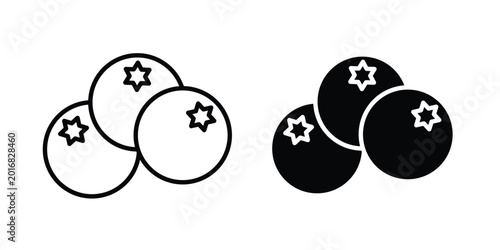 Foto Berry icon in solid and flat style, Stroke icons.