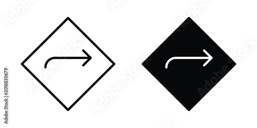 Photos Directions icon in solid and flat style, Stroke icons.