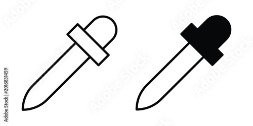 Foto Eye dropper icon in solid and flat style, Stroke icons.