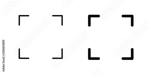 Foto Fullscreen icon in solid and flat style, Stroke icons.
