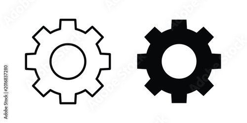 Photos Settings icon in solid and flat style, Stroke icons.