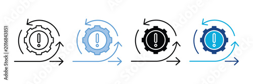 Tableau sur toile Recovery Icon Set Multiple Style Collection