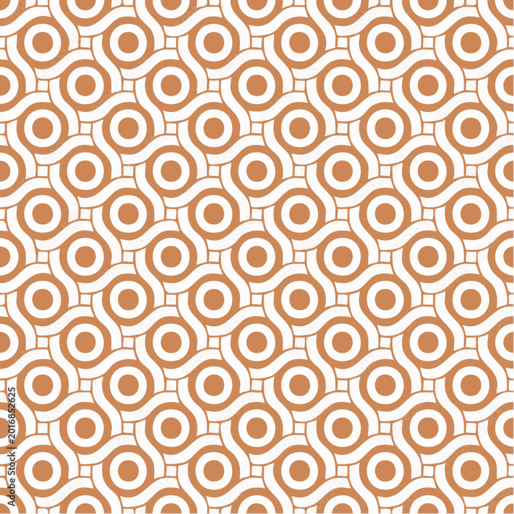 Fototapeta premium Seamless Geometric Pattern with Interlocking Circles