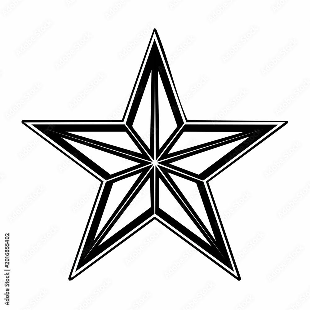 Obraz premium Geometric Star Symbol