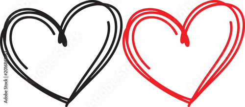 red heart on white background