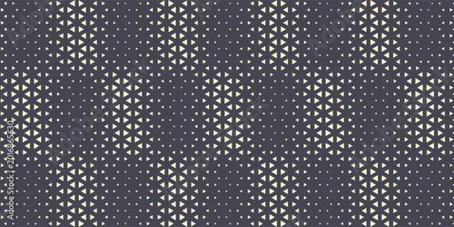 Triangles Geometric Seamless Pattern Vector Dotted Pale Grey Abstract Background. Classy Wrapping Paper Texture Repetitive Stylish Triangular Wallpaper. Modern Half Tone Loopable Art Illustration
