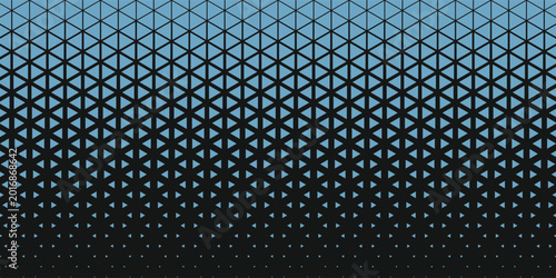 Triangles Halftone Pattern Vector Abstract Geometric Technology Background. Triangular Half Tone Texture