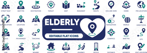 Fotografía Map pin icon set