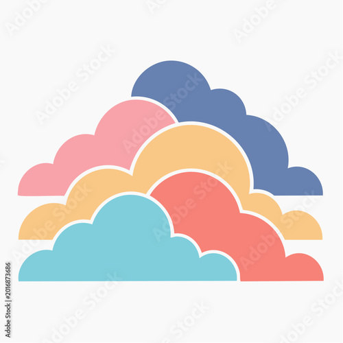 Abstract Colorful Clouds Illustration