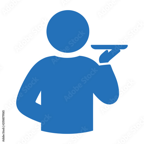 Hand pointing at blank signboard flat design vector for advertising and direction