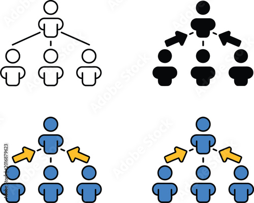 Bild auf Leinwand Reposition icon collection of various styles for design branding print and digital media representing movement adjustment alignment transformation and layout restructuring concepts