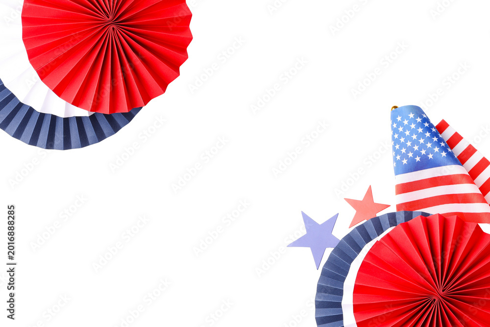 Fototapeta premium Stars and stripes Fourth of July decorations