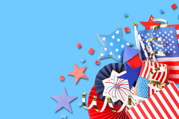 Stars and stripes decor for Labor Day festivities