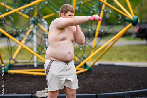 Obraz na płótnie Motivation drives consistent outdoor training routine