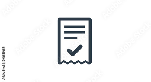 Checklist Document Icon with Lines.