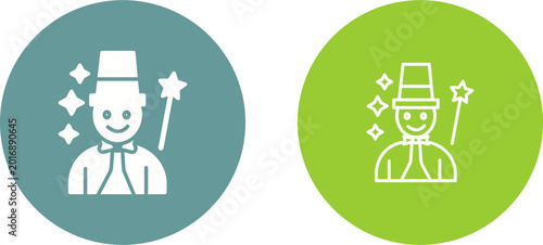 Cuadro en lienzo Magician Vector Icon