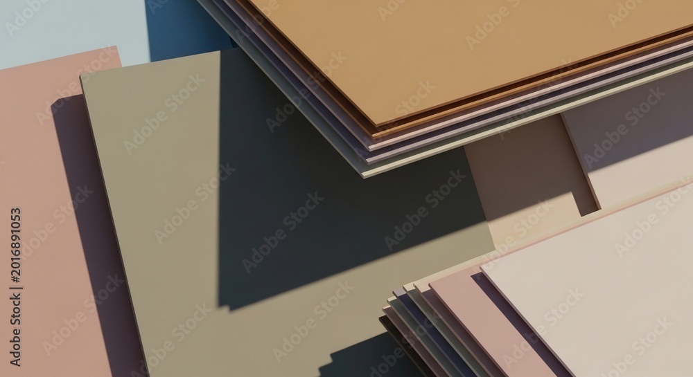 Fototapeta premium Abstract layered paper sheets