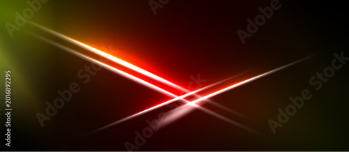 Fotografía Abstract vibrant lines intersect