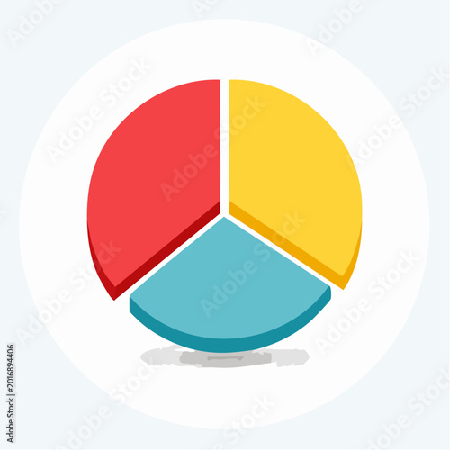 Free Download Isometric Pie Chart with Three Segments - GFXLoad