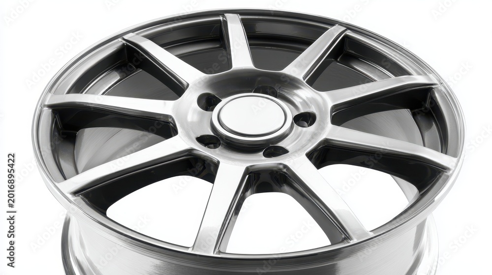 Obraz premium Modern alloy wheel rim isolated on white background