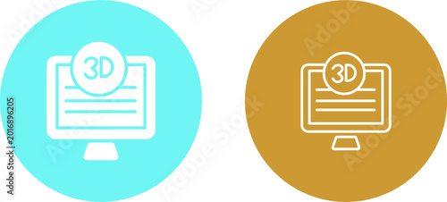 Konstfotografi 3D Quality Screen Vector Icon