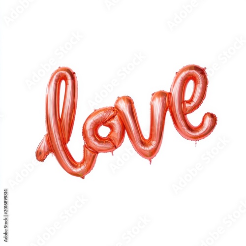 Balloon Letters Spell Love for Celebration and Decoration at a Fun Event or P...