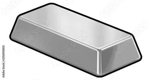 Fotografía silver, ingot, bar, metal, isolated, bullion, shiny, precious, refinery, mining,