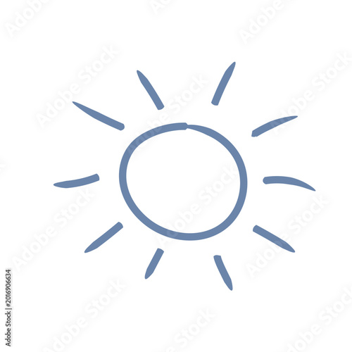 Sun sign symbol travel ui mascot logo icon doodle

