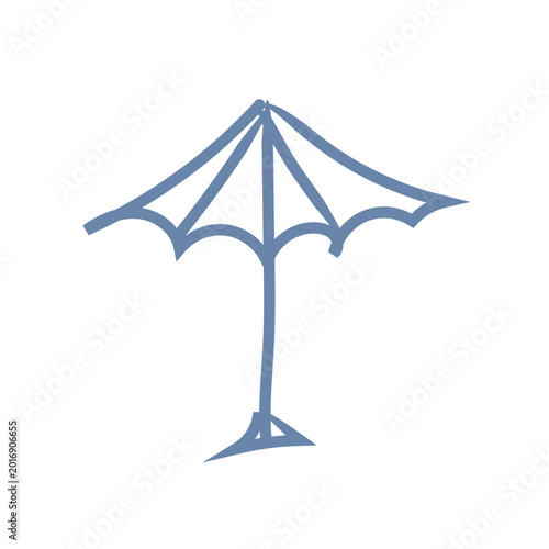 Umbrella sign symbol travel ui mascot logo icon doodle
