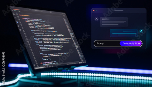 Tableau sur toile Concept of AI-assisted programming