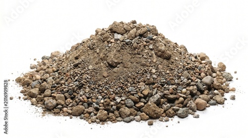 Pile of small rocks and soil.