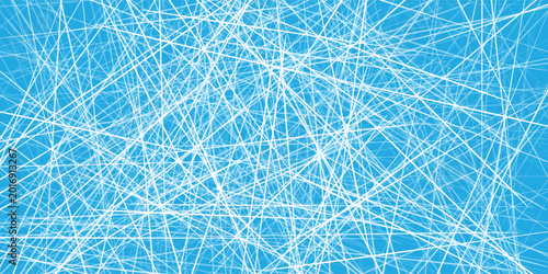 Icy blue textured background with intersecting white scratch lines and scattered speckles. Frost or cracked ice effect. background design