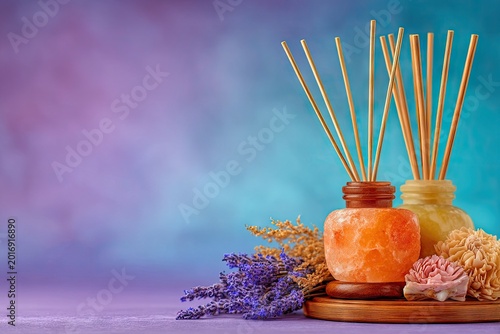 Reed Diffuser with Lavender and Dried Flowers