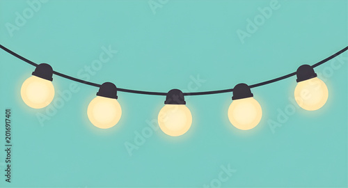 Foto string, lights, vector, festive, hanging, illustration, holiday, party, decorati