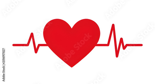 Photos heart, vector, flat, red, love, beat, heartbeat, illustration, romance, symbol,