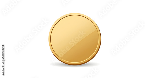 Obraz na plátně gold, coin, medal, award, blank, illustration, graphic, shiny, luxury, achieveme
