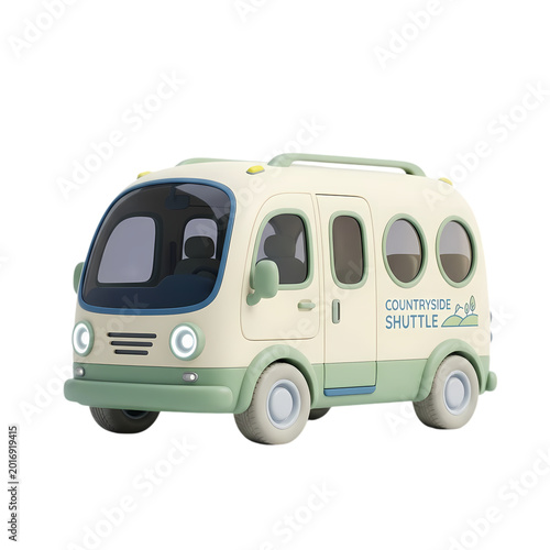Charming miniature countryside shuttle bus for delightful imaginary journeys and playful travel adventures, a perfect toy vehicle