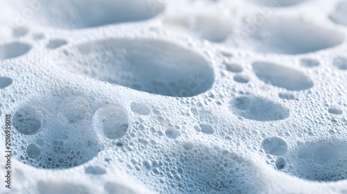 Macro photography of bubbles in a foam kitchen sink a close-up view of cleanliness and light