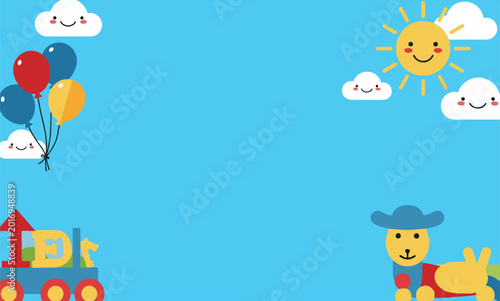 Kid Presentation Creative business PowerPoint presentation slides template design. Use for modern keynote presentation background, brochure design, website slider, landing page, annual report, company