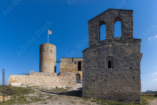 Tableau sur toile Exploring Boixadors Castle in Anoia, Catalonia, on a Sunny Day