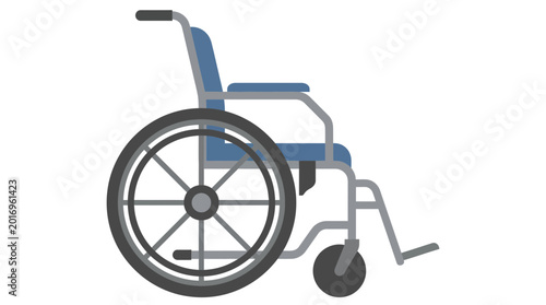 Foto Blue wheelchair for disabled people.