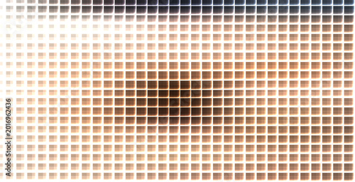 Foto A person faces pixelation in a digital graphic representation.