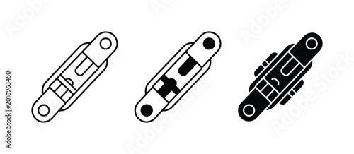 Bild auf Leinwand Shock Absorber Icons, Suspension System Components, Automotive Parts, Vehicle Re