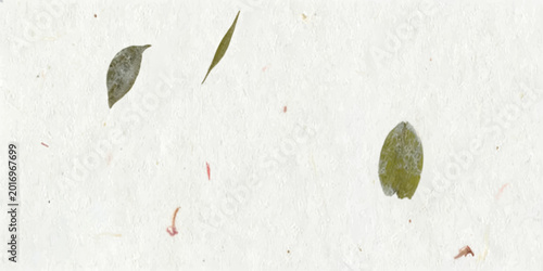 Photography Soft, textured paper speckled with delicate botanical elements like leaves creates a sense of natural artistry and organic beauty