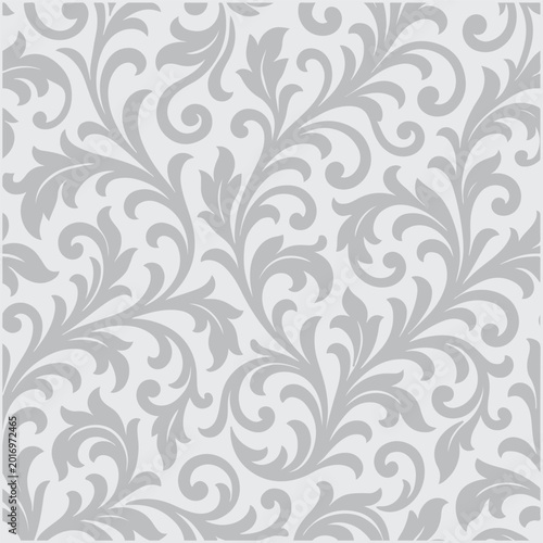 seamless pattern with floral elements. Vector floral background pattern for fabric, wallpaper, packaging. Ornate Damask flower ornament
