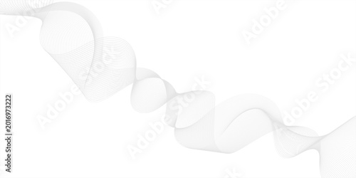 Konstfotografi White abstract background with sleek 3d lines and pink paper heart shapes creating a romantic vector illustration for a Valentine's Day wedding card design element