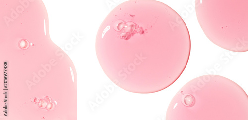 round drops gel serum on a transparent background