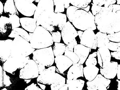 Fotografía High contrast abstract texture of high key grainy noise pattern with black and w