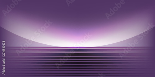 Abstract gradient podium background. Violet, purple and lilac empty 3d studio backdrop. Clean scene for product presentation mockup template. Vector illustration.