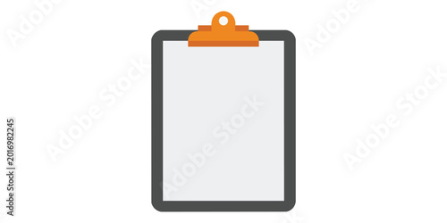 Vector illustration of a blank clipboard isolated on white background